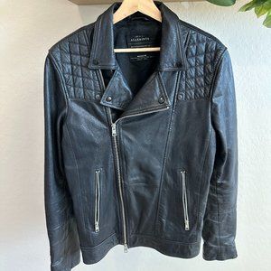 All Saints Conroy Leather Jacket Medium- Excellent Condition